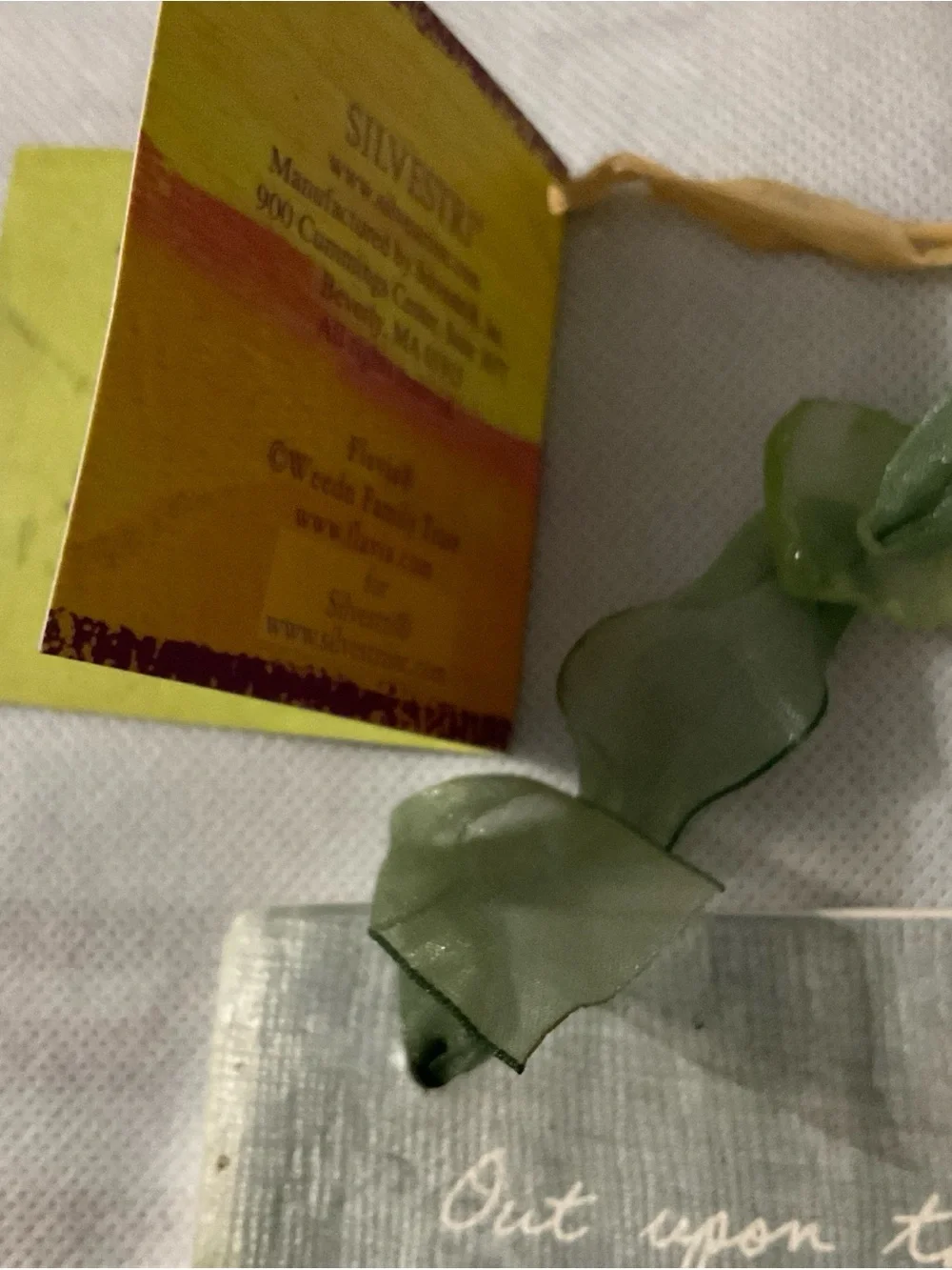 Silvestri Sheer Sage Green Ribbon Necklace